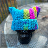 Cat Ear Fold Over Beanie - Cotton Candy Split