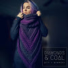 Wild Oleander Hooded Scarf - Magenta and Charcoal Grey