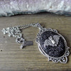 Sparkly Bat Cameo Necklace