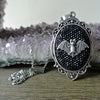 Sparkly Bat Cameo Necklace