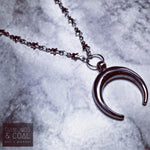 Stainless Steel Crescent Moon and Stars Necklace - AS SEEN ON MIDNIGHT TEXAS