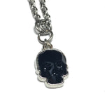 Small Swarovski Skull Necklace - Silver