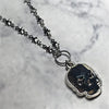 Deluxe Swarovski Skull Necklace - Silver