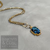 Small Swarovski Skull Necklace - Gold