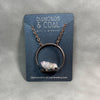 Electroformed Angel Aura Spirit Quartz Hoop Necklace #3