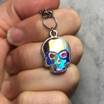 Deluxe Swarovski Skull Necklace - Silver