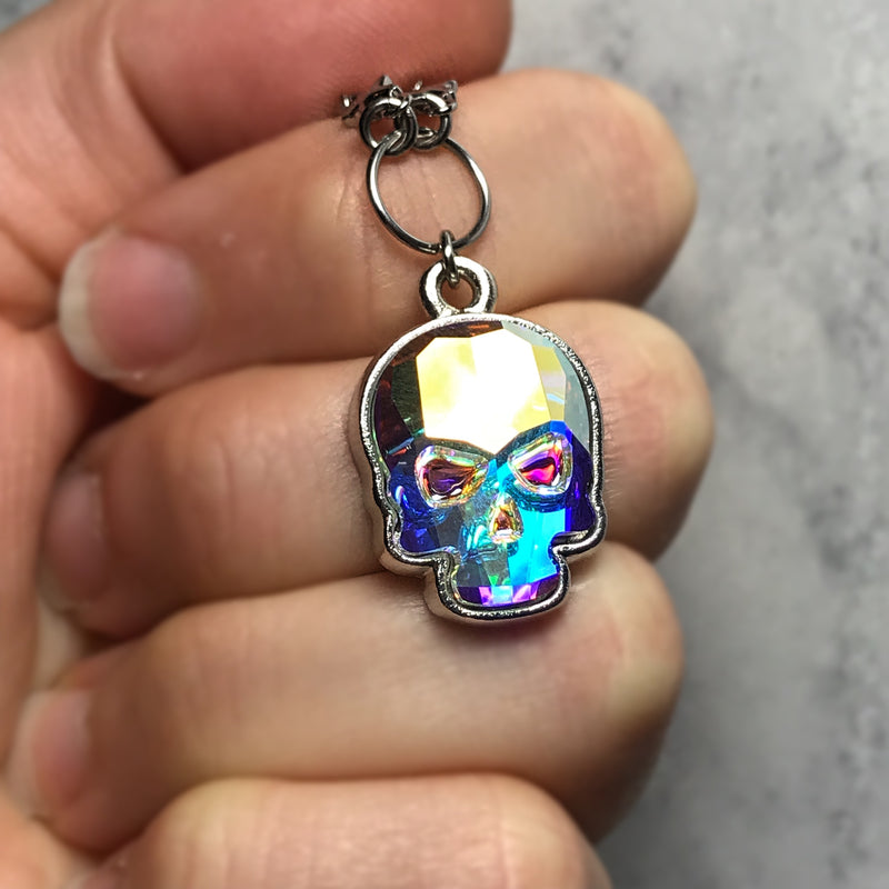 Swarovski crystal deals skull necklace