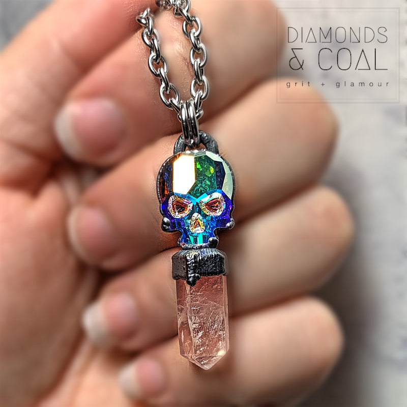 Buy Skullis Necklace of Gemstone Carved Crystal Raven Skull Pendant, for  Men and Women. Skull Jewelry. Online at desertcartINDIA