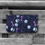 Slim Wallet - Purple Geo Skulls