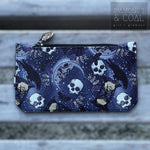 Slim Wallet - Crescent Moon Skulls