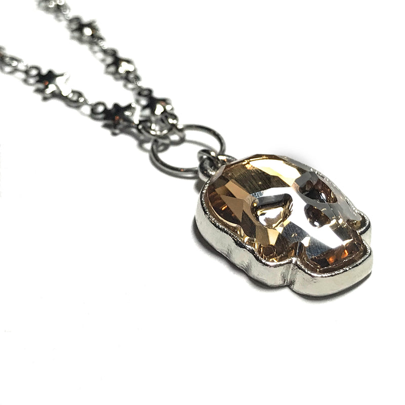Swarovski duo sales skull necklace