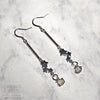 Stainless Steel Herkimer Diamonds Falling Star Earrings