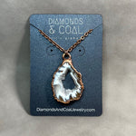 Electroformed Geode Slice Necklace #3