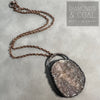 Electroformed Taupe Large Druzy Necklace