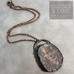 Electroformed Taupe Large Druzy Necklace