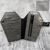 Mini Coffin Wallet - Black Gator